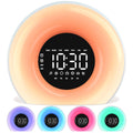 OrangeLight Wake Up Light Sunrise Alarm Clock with Sunrise Sunset Simulation 23 Nature Sleep Sounds 13 Colors Night Light Dual A