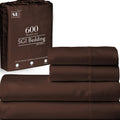 Sgi Bedding 600 Thread Count 4 Piece 100% Egyptian Cotton Queen Size Sheets Set, 15' Deep Pocket Sheet Set, Premium, Breathable