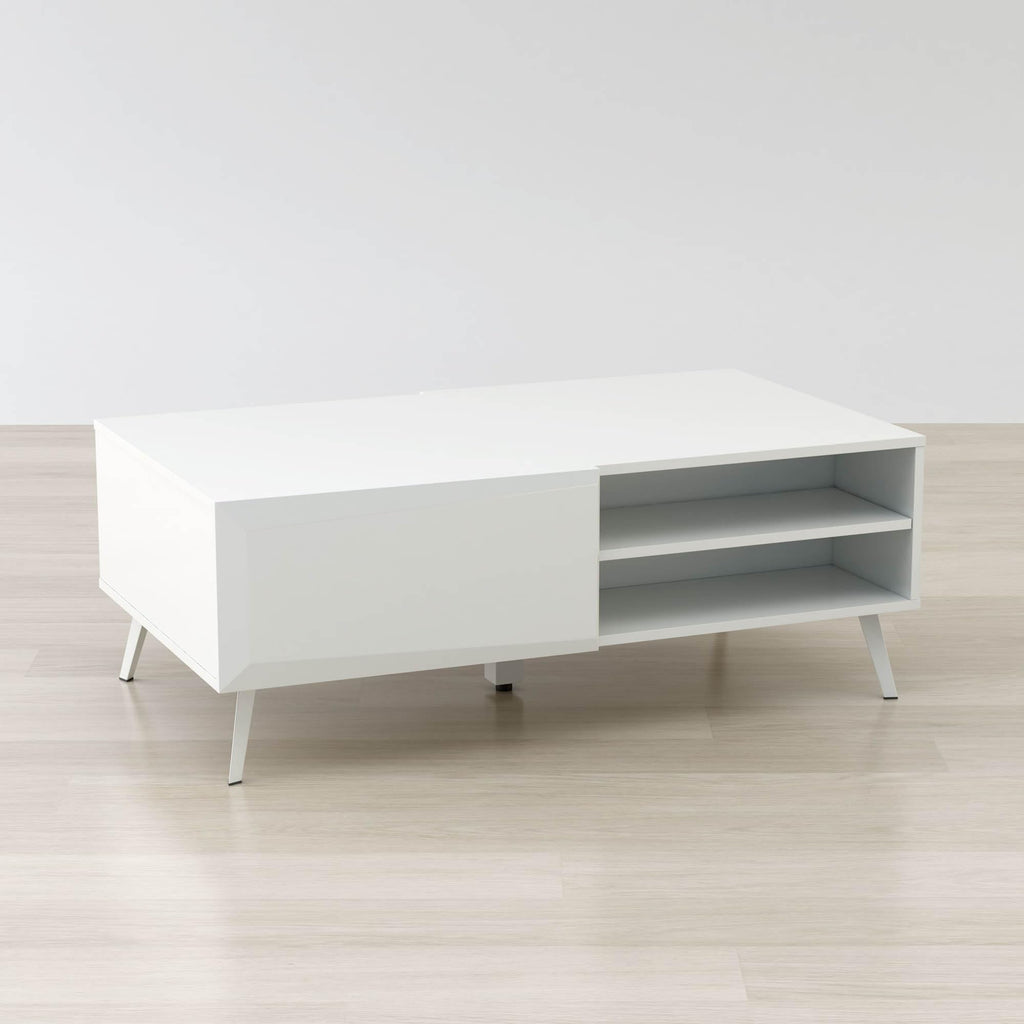 Anderson Teak Altus 43" Gloss White Coffee Table, Rectangle