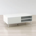 Anderson Teak Altus 43" Gloss White Coffee Table, Rectangle