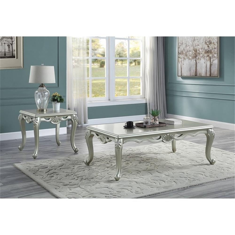 Acme Furniture Wood Rectangular Coffee Table, Champagne