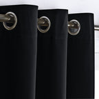 Nicetown Halloween Soundproof Thermal Insulated Blackout Curtain Thermal Insulated Solid Grommet Room Darkening Drape For Dining