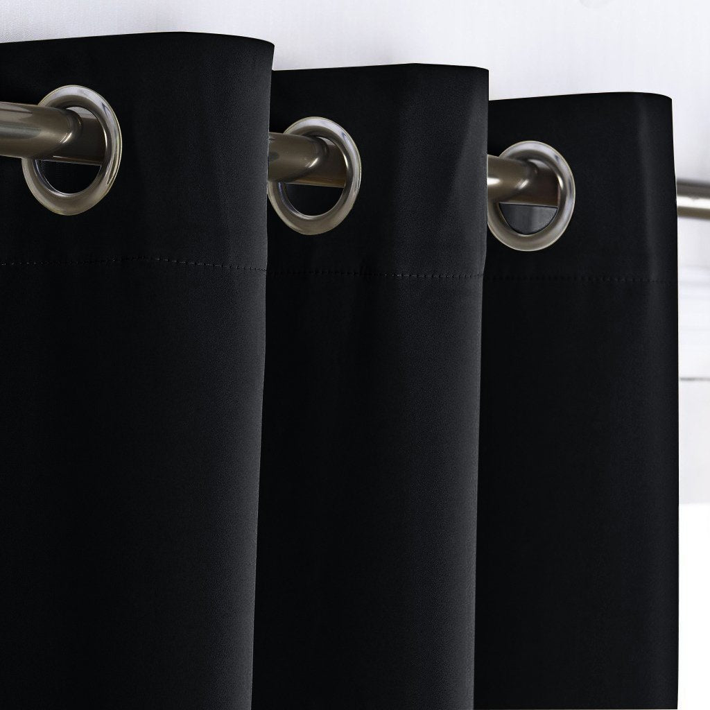 Nicetown Halloween Soundproof Thermal Insulated Blackout Curtain Thermal Insulated Solid Grommet Room Darkening Drape For Dining