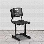 Flash Furniture Adjustable Height Black Student Chair With Black Pedestal Frame