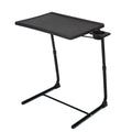 JAXPETY TV Tray Table, Folding TV Dinner with Cup Holder, Adjustable TV Desk with 3 Angle and 6 Height Adjustments, Couch Table 