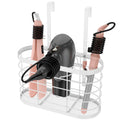 Aolldy Hair Dryer Holder 3 in 1 Hair Tool Organizer Djustable Height Wall Mounted/Cabinet Door Bathroom Organizer Under Sink for