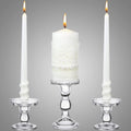 Irenare 3 Unity Candles with Candle Holder for Wedding Ceremony Wedding Accessories for Reception Ceremony Decorative Glass Cand