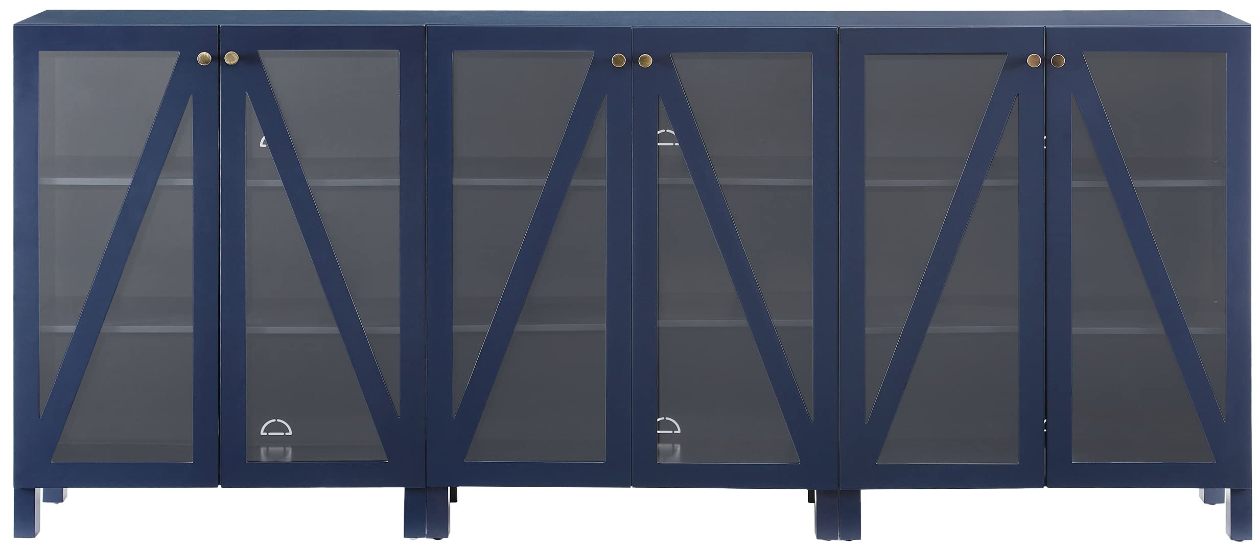 Crosley Furniture Cassai 3-Piece Entertainment Center Tv Stand, Media Console, Vinyl Record Storage, Navy