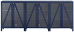 Crosley Furniture Cassai 3-Piece Entertainment Center Tv Stand, Media Console, Vinyl Record Storage, Navy