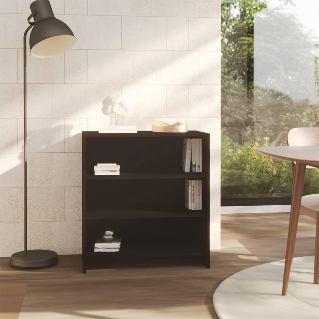 vidaXL Sideboard Black 27.6&quot;x15.9&quot;x29.5&quot; Engineered Wood