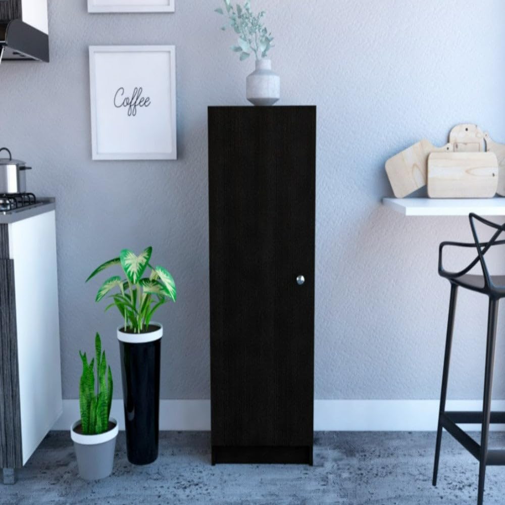 Pantry Miami, Single Door Cabinet - Black