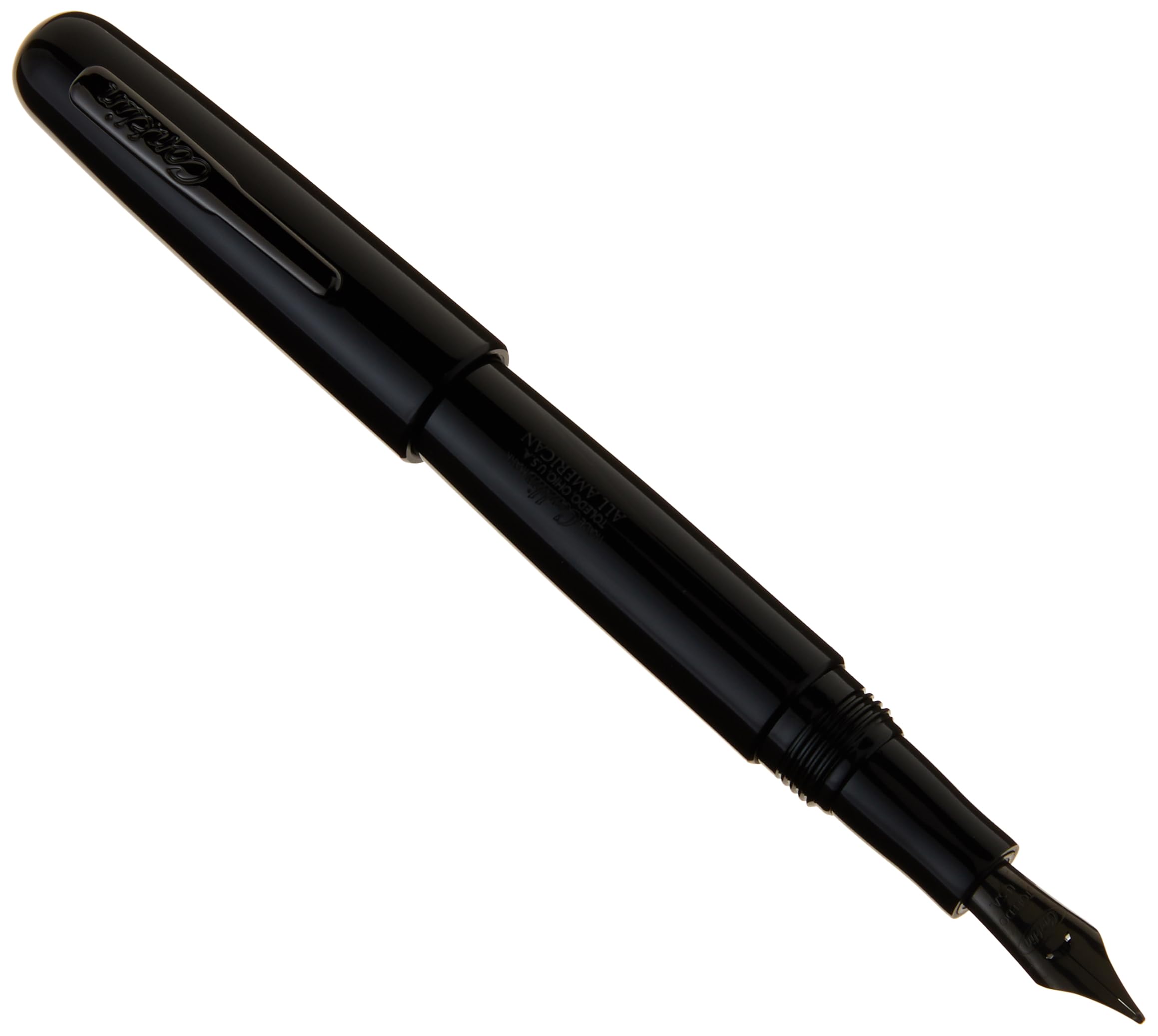 Conklin All American Fountain Pen In Black - Broad Nib, Bold Design & Premium Quality - Ideal Gift For Professionals & Pen Enthu