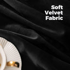 Bgment Halloween Black Velvet Blackout Curtains For Living Room, 84 Inches Long Thermal Insulated Curtains Noise Reduce Back Tab