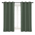 NICETOWN Dark Mallard Blackout Kitchen Drape for Nursery Home Fashion Thermal Insulated Blackout Room Darkening Curtain/Drapery 