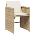 vidaXL Garden Chairs with Cushions 4 Pieces Beige Polyrattan