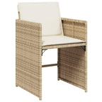 vidaXL Garden Chairs with Cushions 4 Pieces Beige Polyrattan