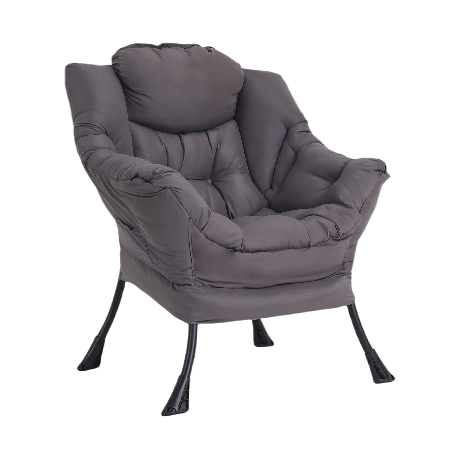 Furlide Modern Lazy Chair, Lounge Accent Chair, Comfortable Reading Chair With Armrests For Bedroom, Study Room, Living Room, Of