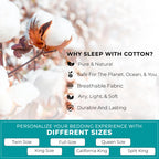 Feather & Stitch 500 Tc King Size Damask Bed Sheet Set, 100% Cotton Soft Breathable Bedsheets, 4 Piece 18' Deep Pockets Sateen Weave Striped Bedding Mattress Resort Hotel Luxury- (Solid White, King)