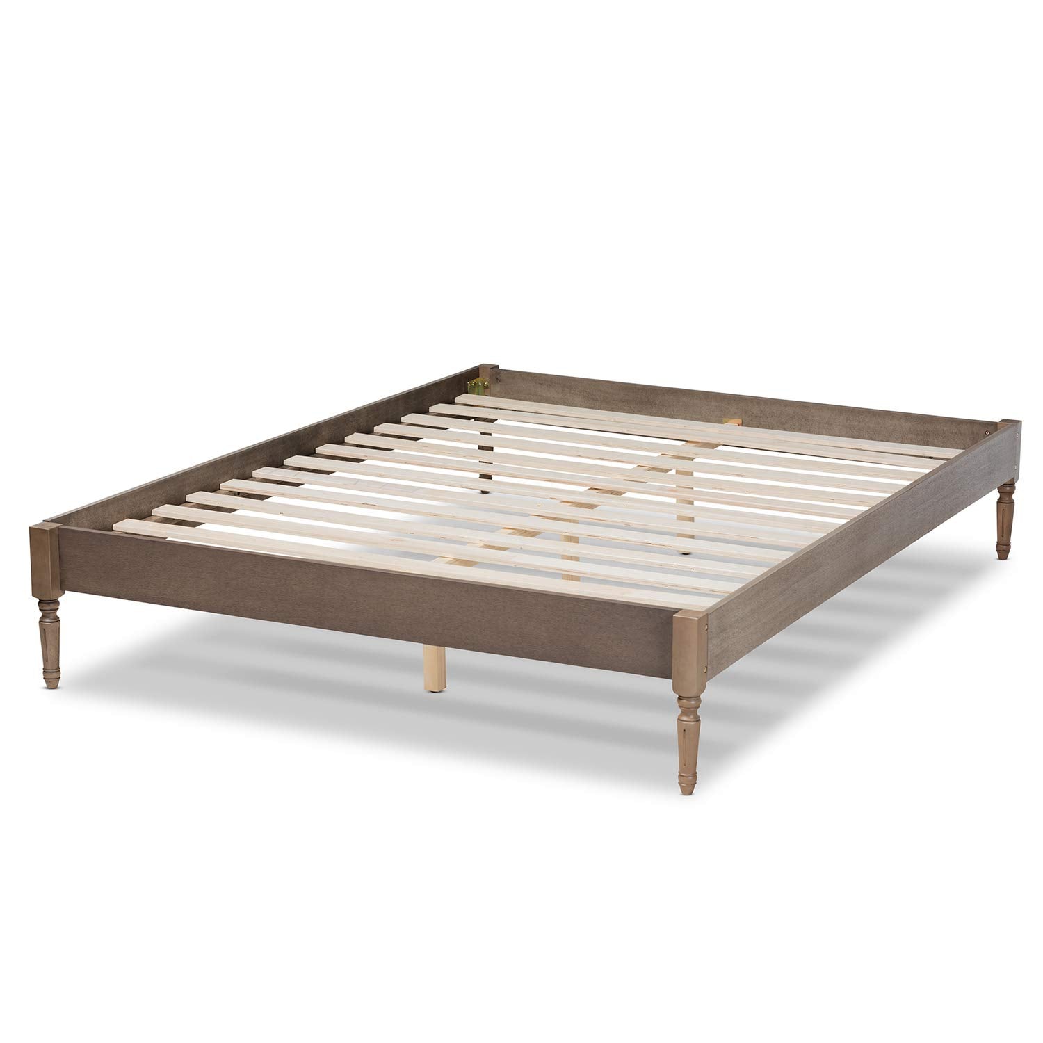 Baxton Studio Colette Mid-Century Wood Platform Queen Bed - Thumbnail 3