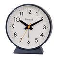 Tinload 4.5 Battery Operated Antique Retro Analog Alarm Clock, Small Silent Bedside Desk Clock with Night Light, Battery Operate