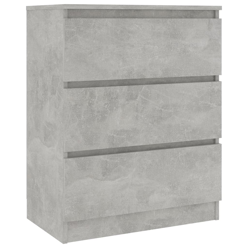 vidaXL Sideboard, Sideboard Cabinet with Drawers Commode, Drawer Sideboard, Storage Side Cabinet, Scandinavian, Concrete Gray Engineered Wood