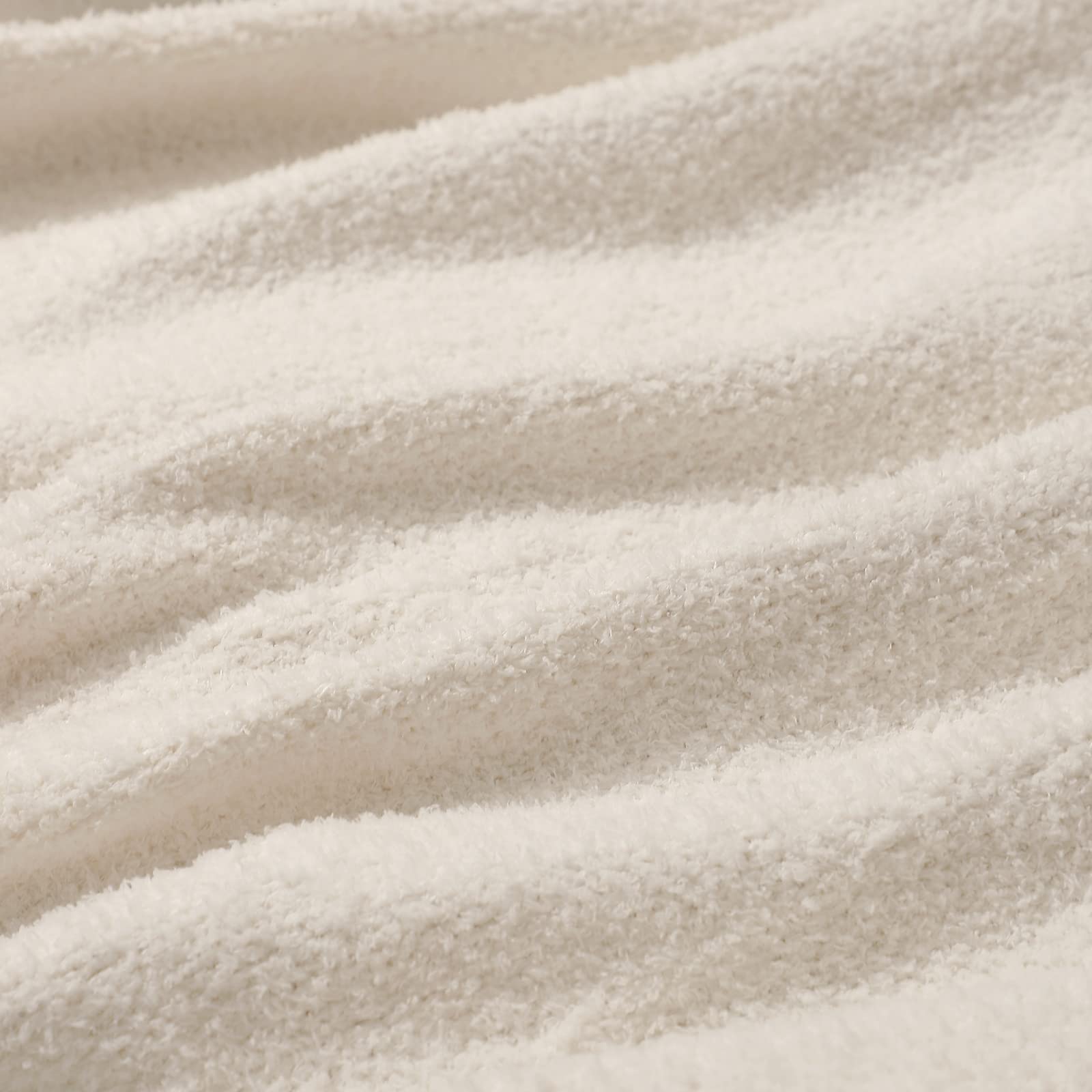 Bearberry Super Soft Fluffy Throw Blanket Lightweight Cozy Warm Bed Blankets For Couch Bed Sofa All Season (Cream, 60   X80   )