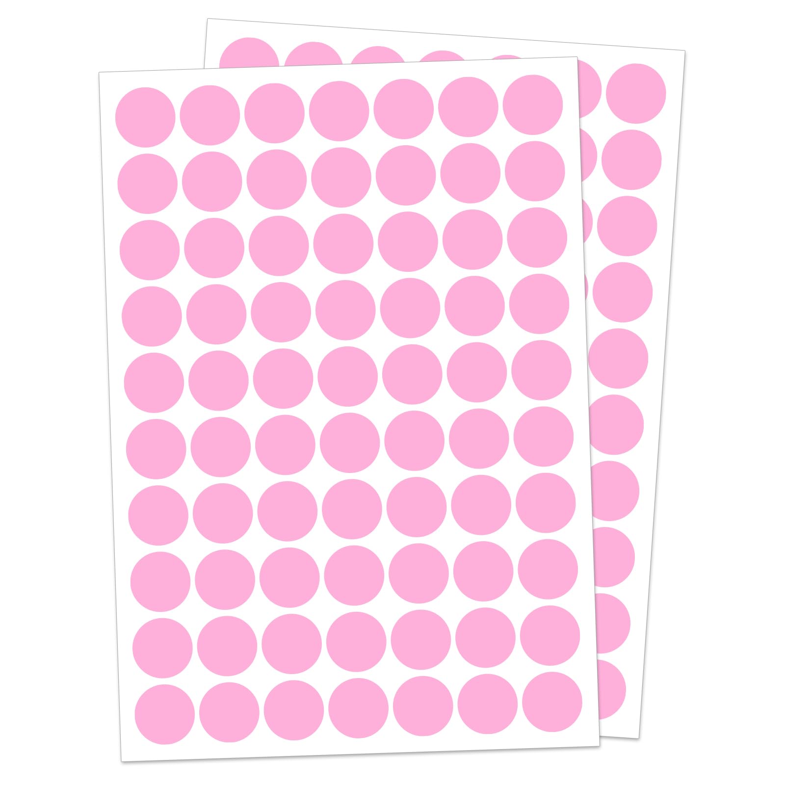 Ouzoustate 1 ' Pink Dot Stickers 1050 Pcs Round Circle Stickers Colored Coding Labels