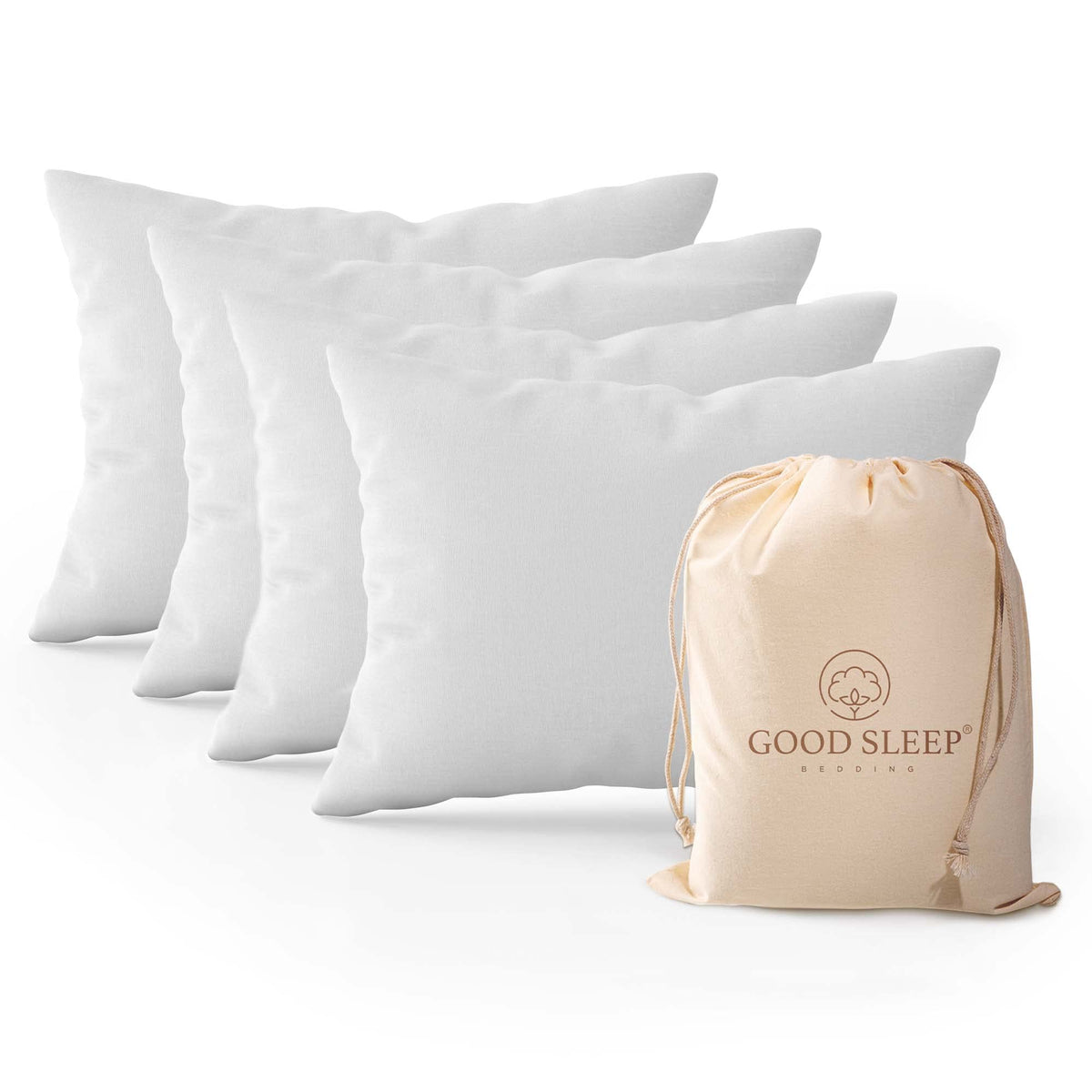 Set Of 4 Pillow Cases King, 800 Tc 100% Egyptian Cotton, Great For Hair & Skin Care, Silky Soft Sateen Weave Pillow Covers For B
