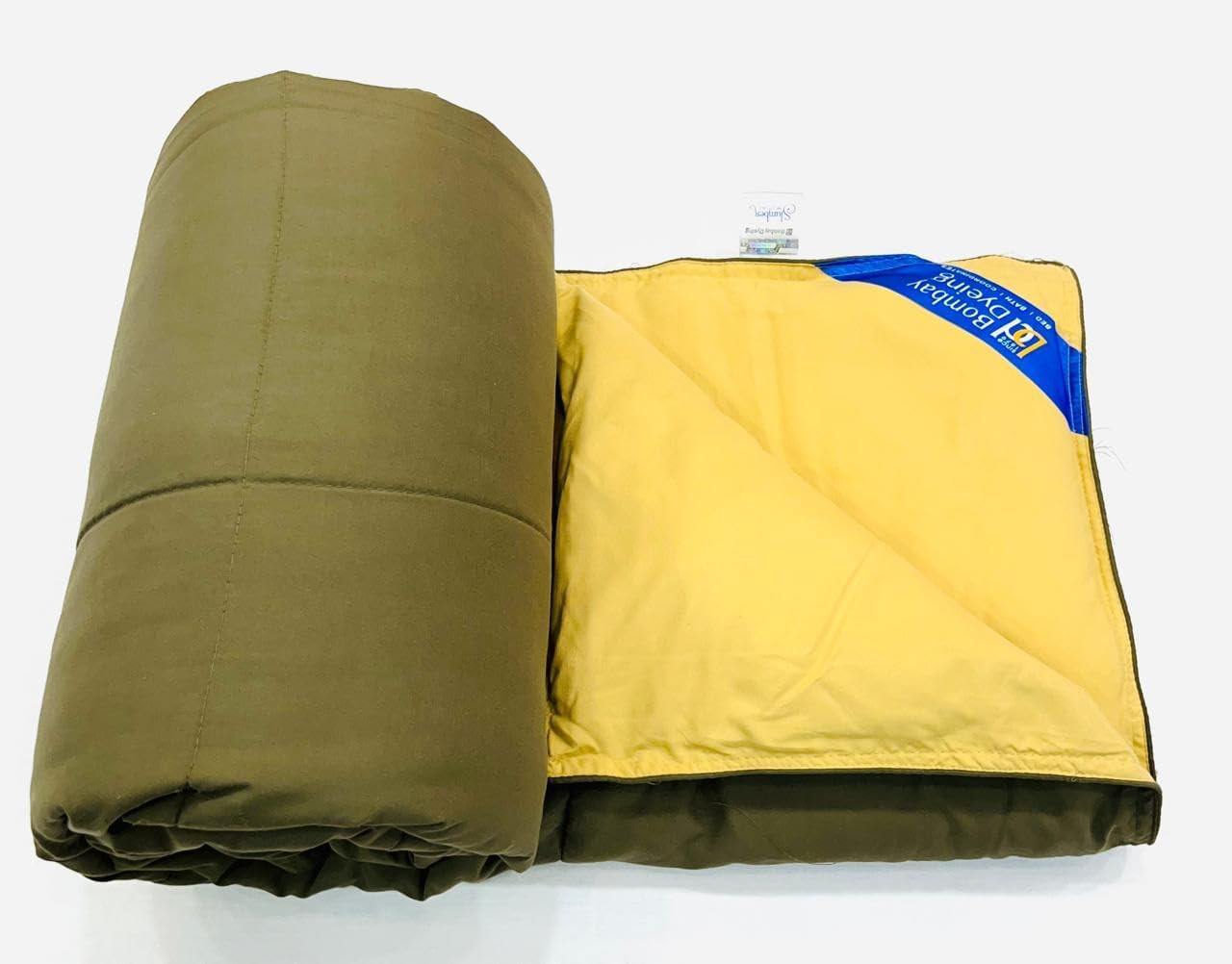 Bombay Dyeing Slumber Reversible Quilted Nano Silicon Gel Fiber 100% Polyester Micro Comforter (Green)