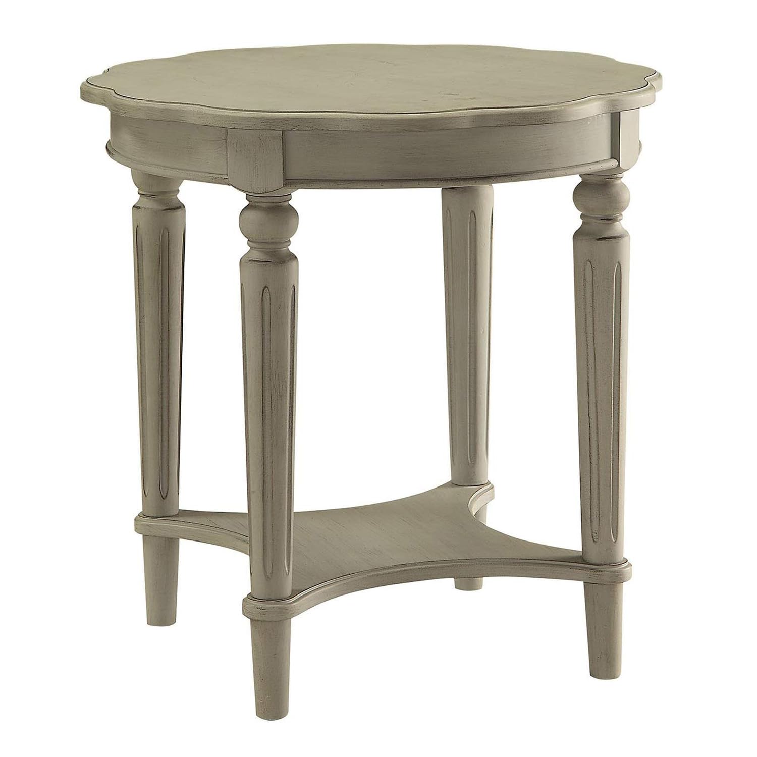 Benzara Bm154598 End Table, Antiqued Slate