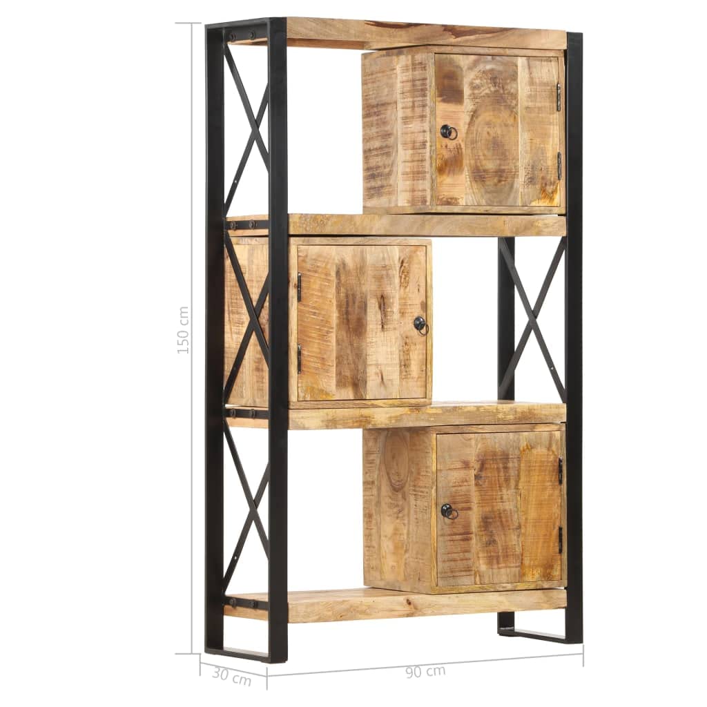 vidaXL Bookshelf 35.4&quot;x11.8&quot;x59.1&quot; Solid Mango Wood