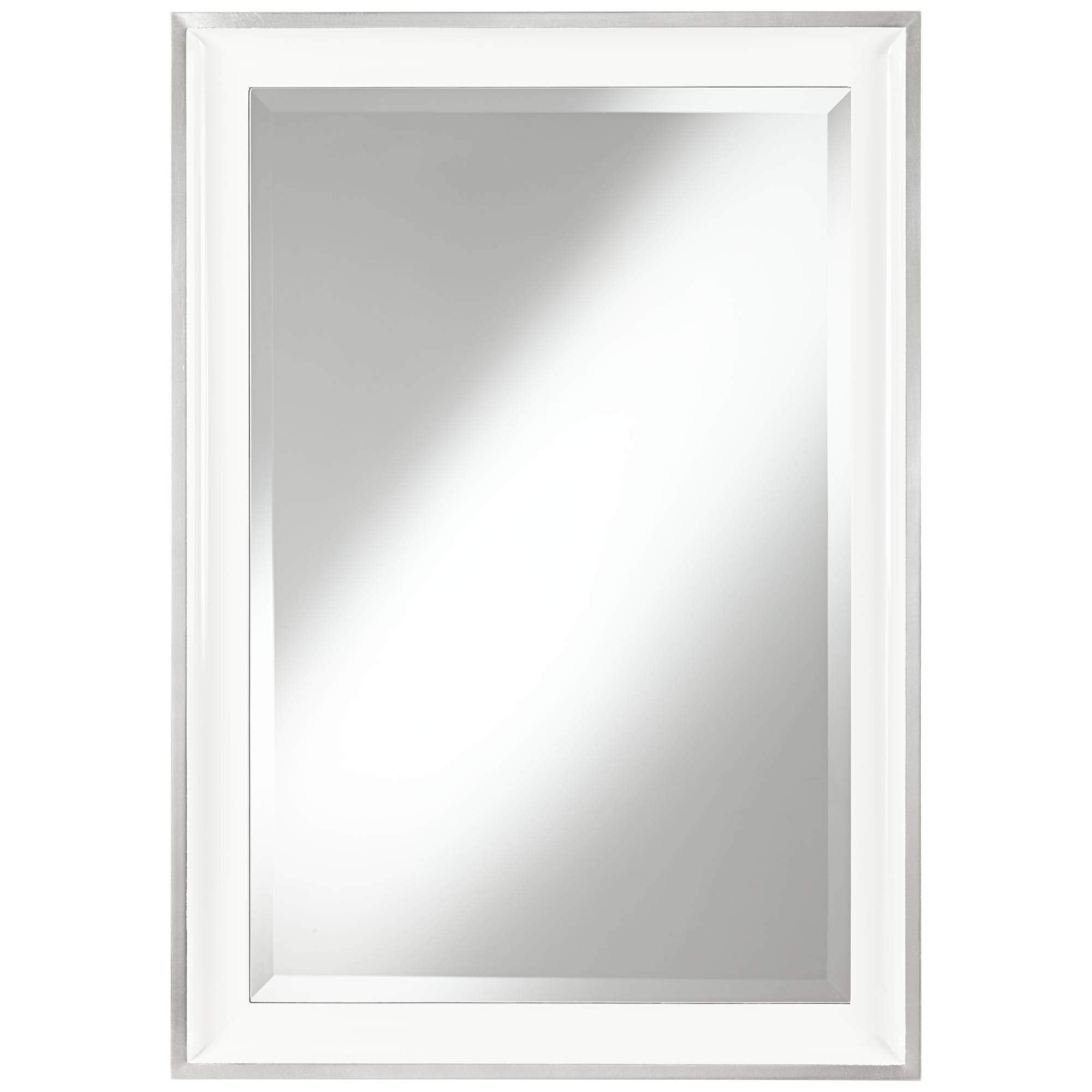 Uttermost Lahvahn White 24 x 34 Rectangular Wall Mirror