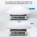 Ant-Home 12''X20'' Pillow Inserts Soft Feather Pillow Set Of 2 Indoor Decorative Sofa Down Pillows Bed Pillows Couch Pillow