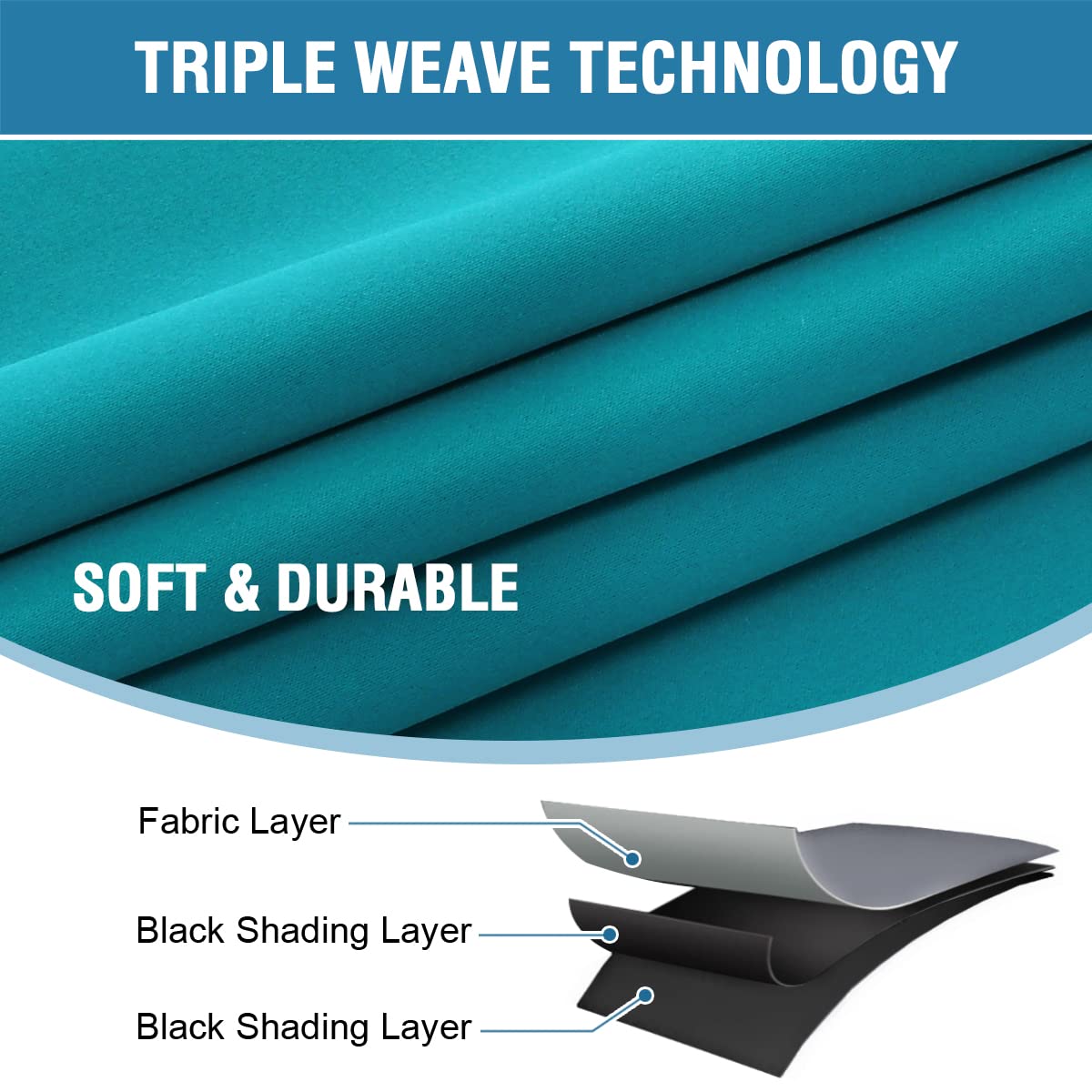 H.Versailtex 100% Blackout Curtains For Bedroom With Black Liner Full Room Darkening Curtains Thermal Back Tab/Rod Pocket Window