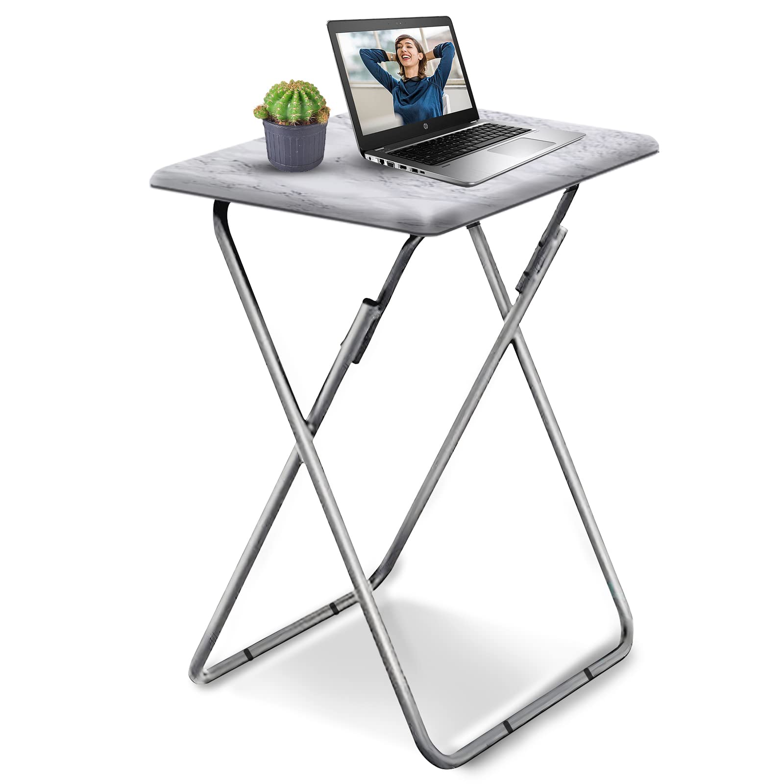 Garden 4 you Tv Trays, Folding Tray Table, Dinner Tray Table with No Assembly Required&Sturdy, Foldable Snack Eating Trays Table