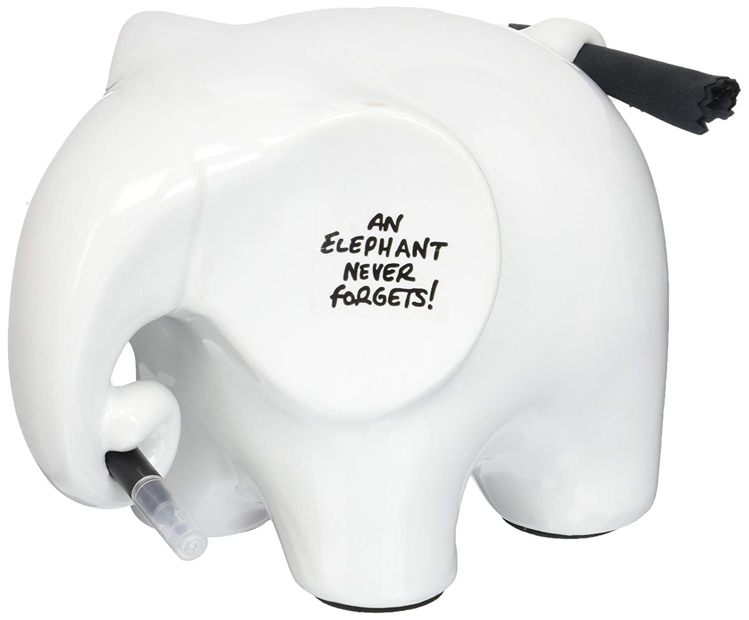 Luckies Of London White Board Elephant | Eric The Memo Pad & Dry Erase Board | Office Desk Accessories For Novelty Cubicle Decor