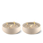 TIKI Brand Citronella 7 Inch Wax Bowl 2-Pack, Tiki Patio, tiki table torch, citronella candle, wax candle, outdoor candle, Concr