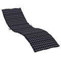 vidaXL Sun Lounger Cushion with Black Check Pattern - Durable Oxford Fabric Material - Soft Foam Fiber Filling - Perfect for Ind