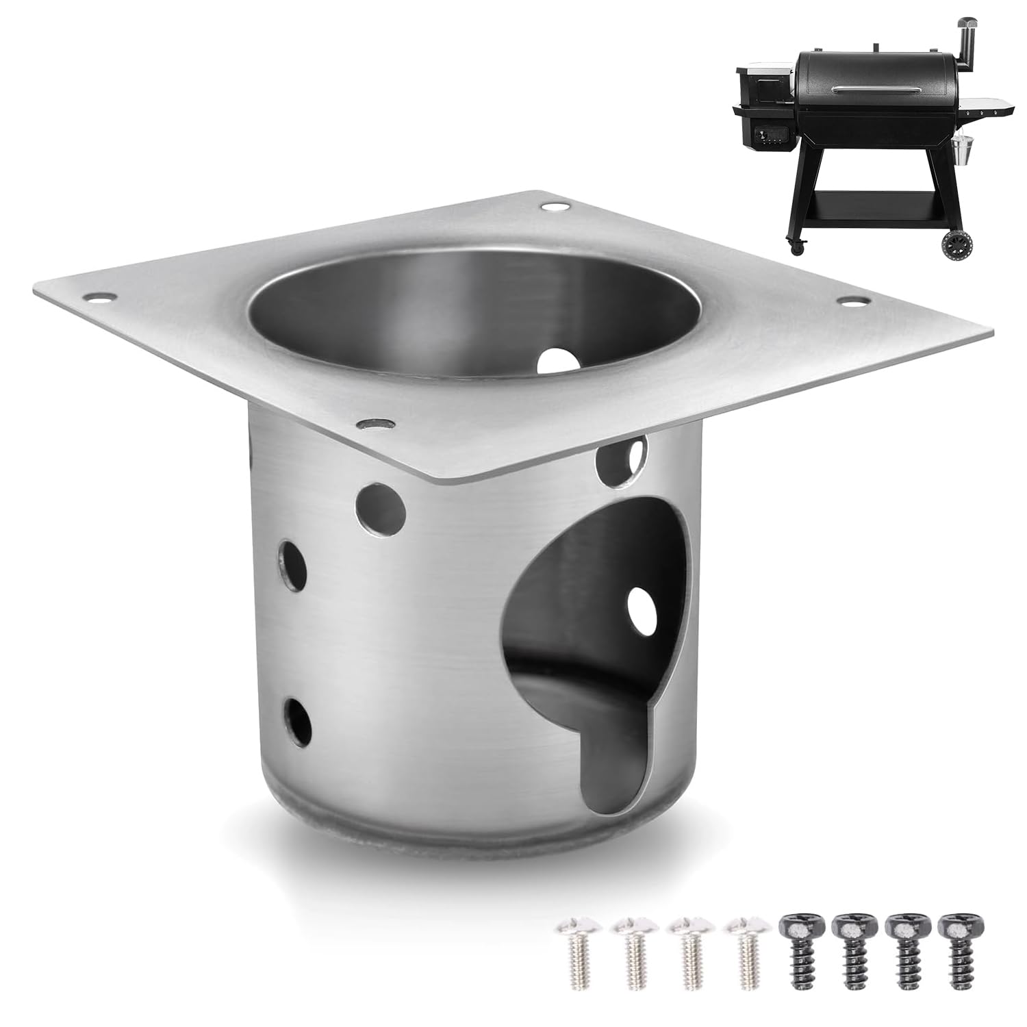 Qulimetal Fire Burn Pot Replacement Parts For Pit Boss Pro 1150/1600 Pellet Grills, Pit Boss Pb1150Ps2, Pb1150Ps3, Pb1600Ps1 Gri