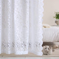 Aligogo Lace Curtains 96 Inches Long-French Country Lace Sheer Curtains Farmhouse Floral Window Panel For Old House Set Of 2, 52