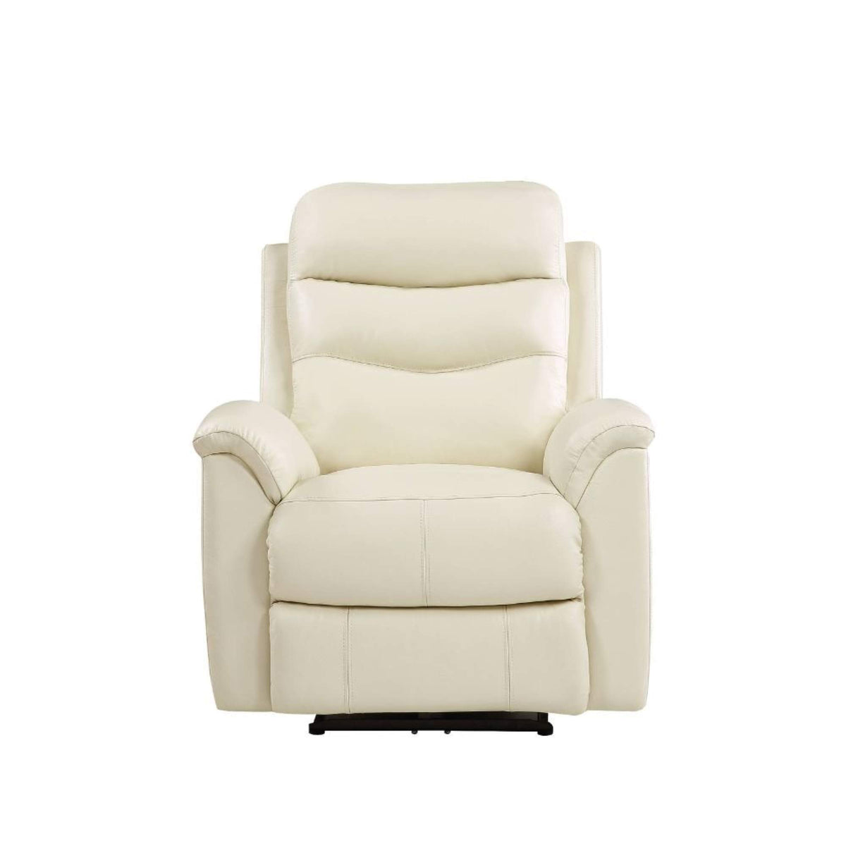 Acme Ava Tufted Leather Upholstered Power Motion Recliner in Brown