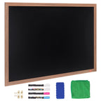 Vevor Magnetic Chalk Board, Hanging Message Signs With Chalks & Eraser, Vintage Wooden Chalkboard Sign, Rustic Brown Framed Cale