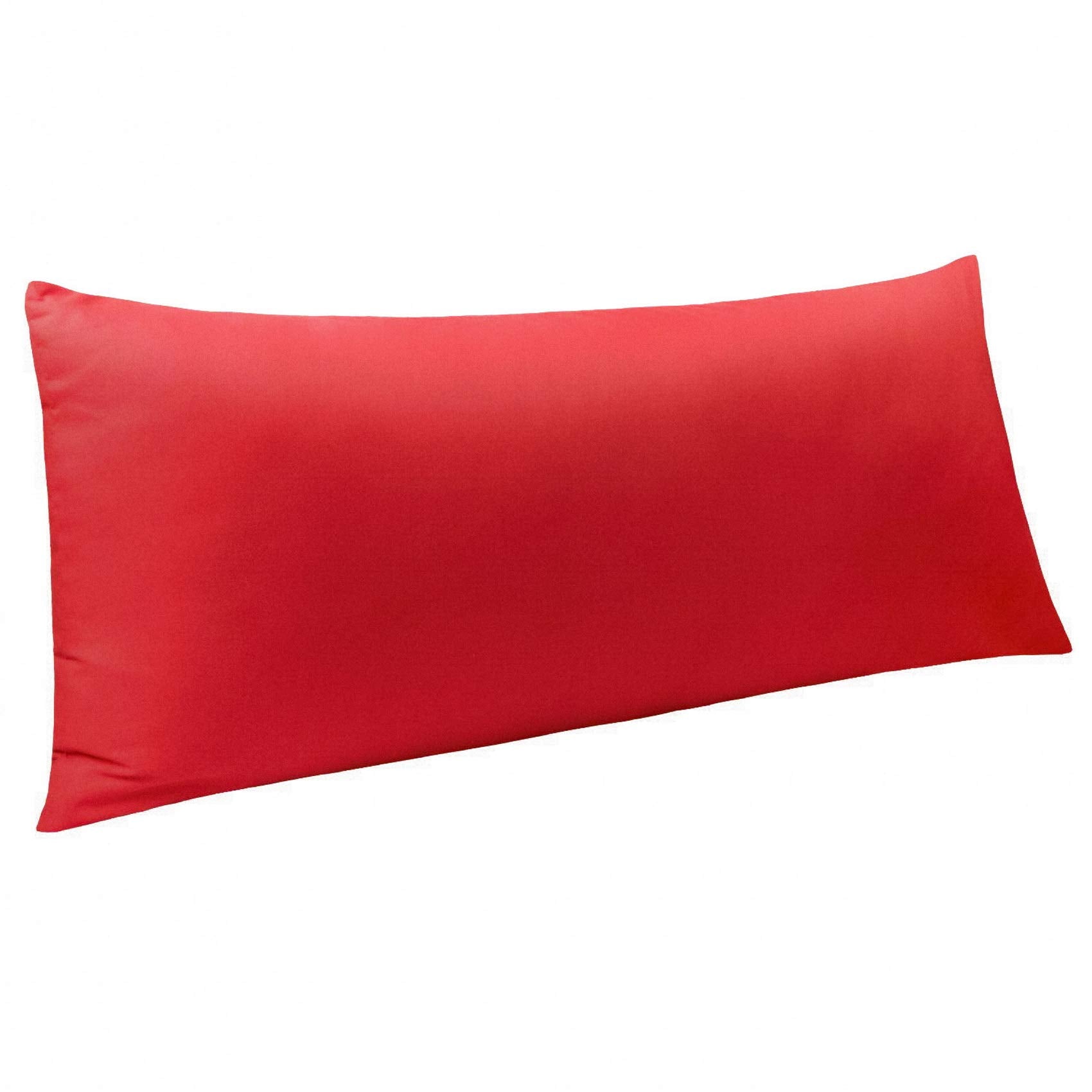 Ntbay Body Pillowcase - Brushed Microfiber 20X54 Pillowcase - Soft, Wrinkle-Free, Fade-Resistant, Stain-Resistant, Red Body Pill