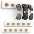 Durmmur 3 Pack Sunglass Organizer, Wall Mounted Sunglasses Organizer, Wooden Glasses Holder Sunglass Holder, Sunglasses Rack for