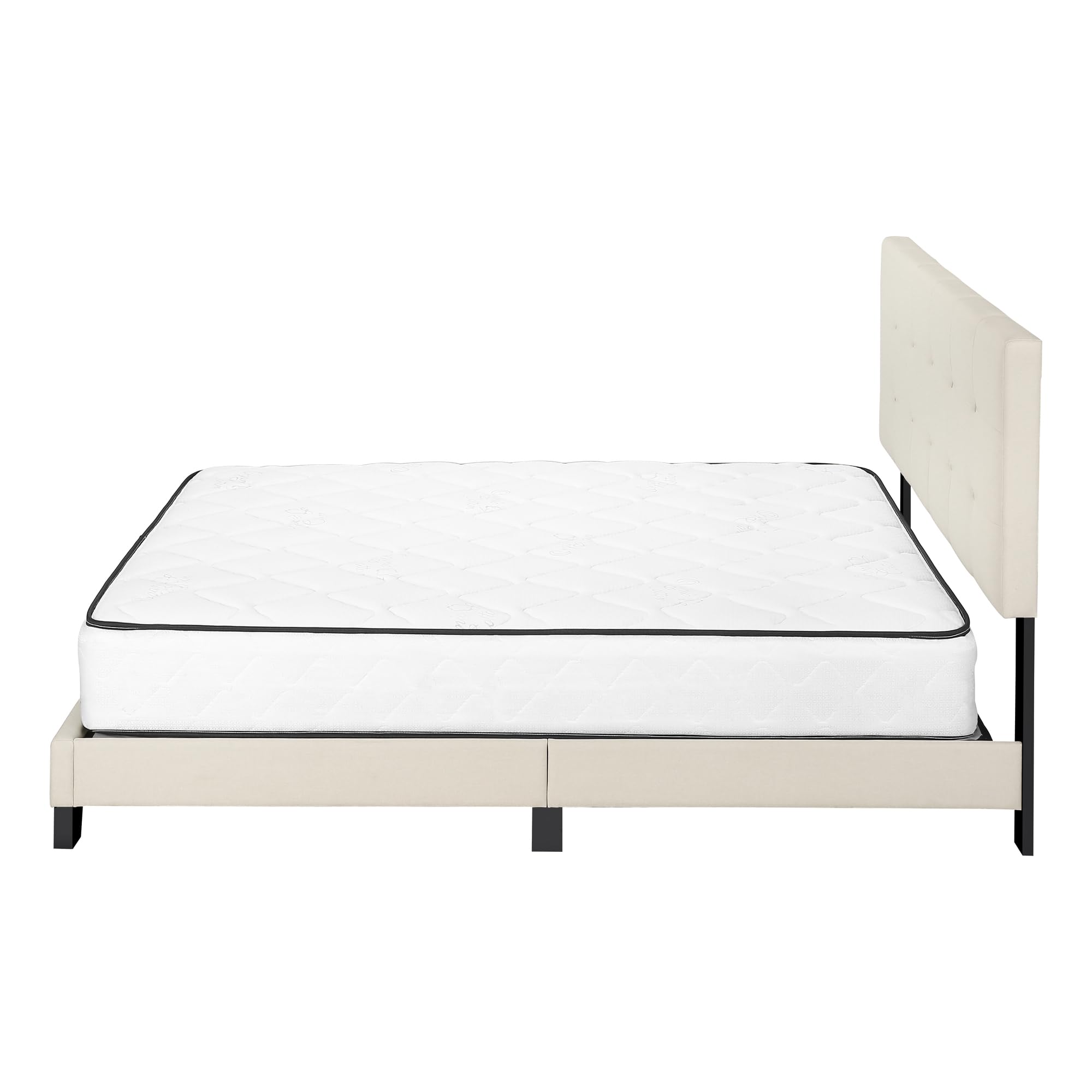 Monarch Specialties Bed Frames, Queen, Beige