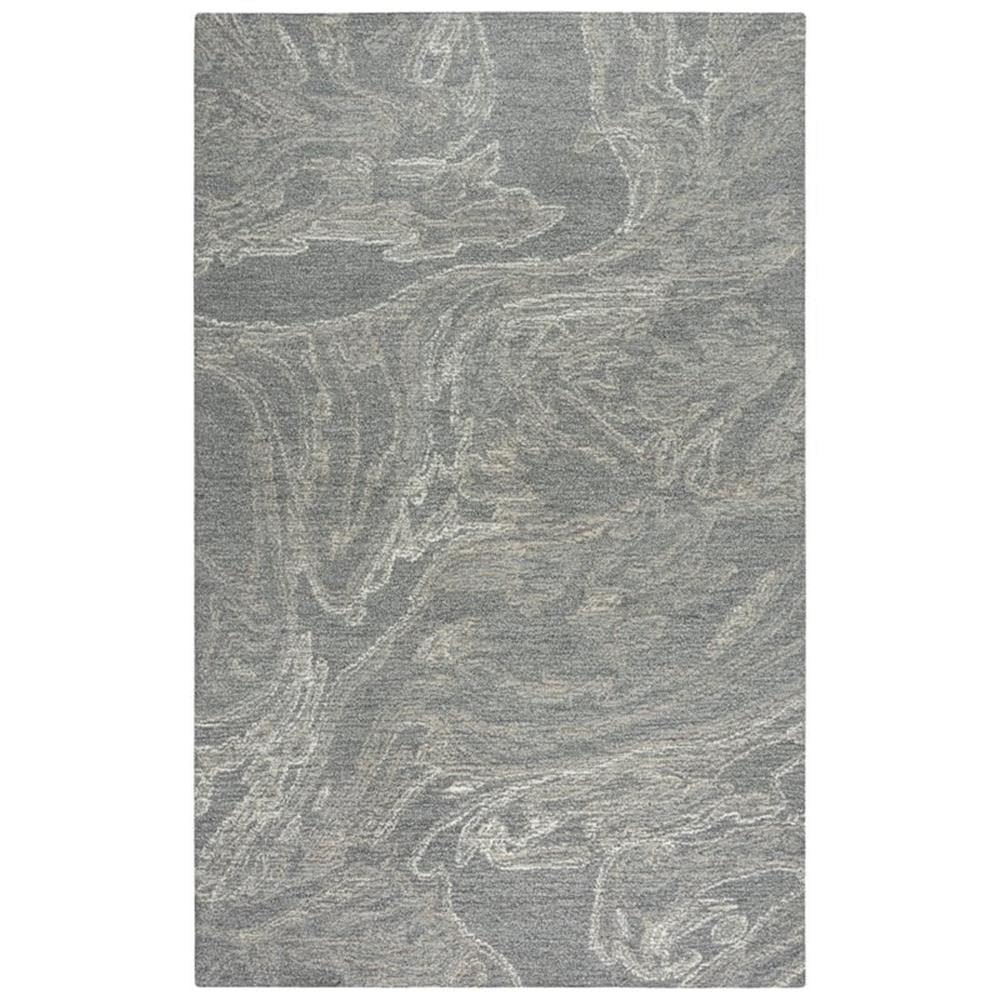 Peace 5' X 7'6&quot; Abstract Gray/Gray Hand-Tufted Area Rug