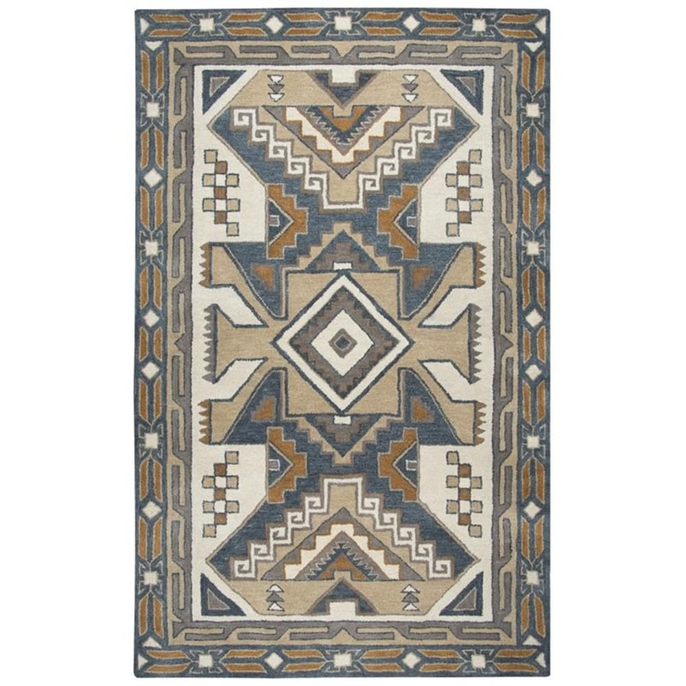Rizzy Home Alora Decor Ryder 3' X 5' Southwest/Tribal Gray/Tan Hand-Tufted Area Rug
