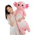 Somao Long Axolotl Plush Pillow, Cute Axolotl Stuffed Animal Body Plush Soft Plushies Doll Toy For Girls Boys(80Cm/31.4Inch,Pink