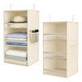 Quixylanthe Hanging Closet Organizer and Storage, 6Shelf Hanging Closet Shelves, Collapsible Closet Hanging Storage Shelves,Spa