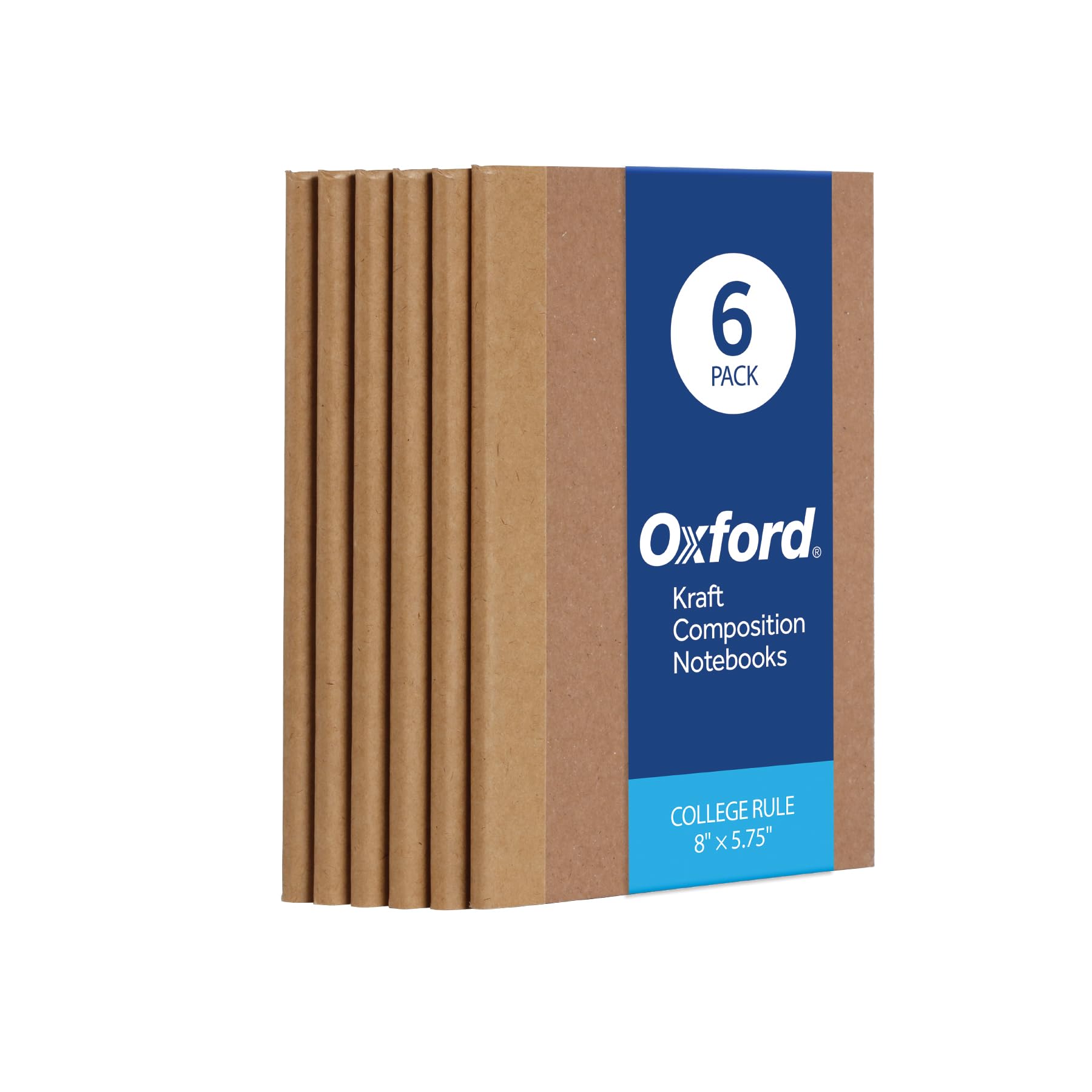 Oxford Composition Notebook 6 Pack,Notebooks For School, School Supplies, School Journal, Comp Book, College Ruled Paper, 5.75 X